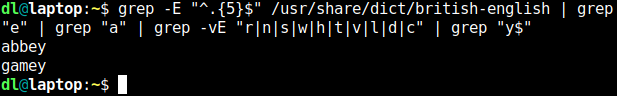 Yesterday's technology, solving today's problems. screenshort of bash, grep and pipes